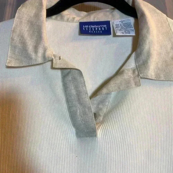 Liz Claiborne Lizsport Petite in a cream color. Size Petite - Picture 3 of 4